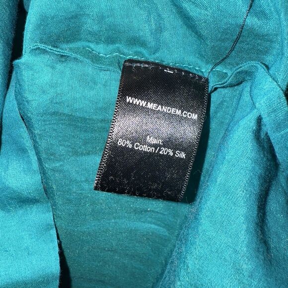 ME+EM Womens Blouse Size 10 Cotton Silk Classic Collar Button Front Long Sleeve - Picture 6 of 8